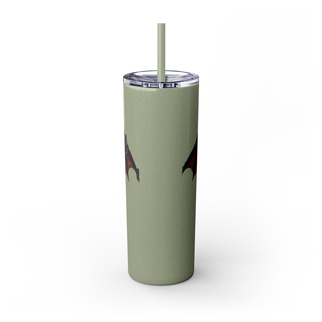 Halloween Gargoyle Skinny Tumbler with Straw, Spooky Drinkware, Perfect for Parties, Fall Decor, Trick or Treat Gifts