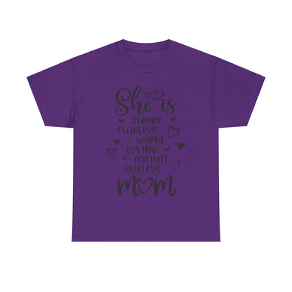 She is mom Unisex Heavy Cotton Tee