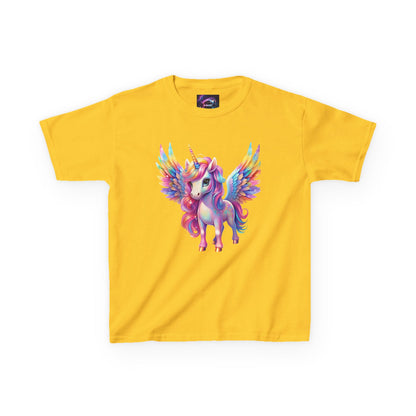 Colorful Unicorn Kids Heavy Cotton Tee - Fun & Whimsical Shirt for Magical Play