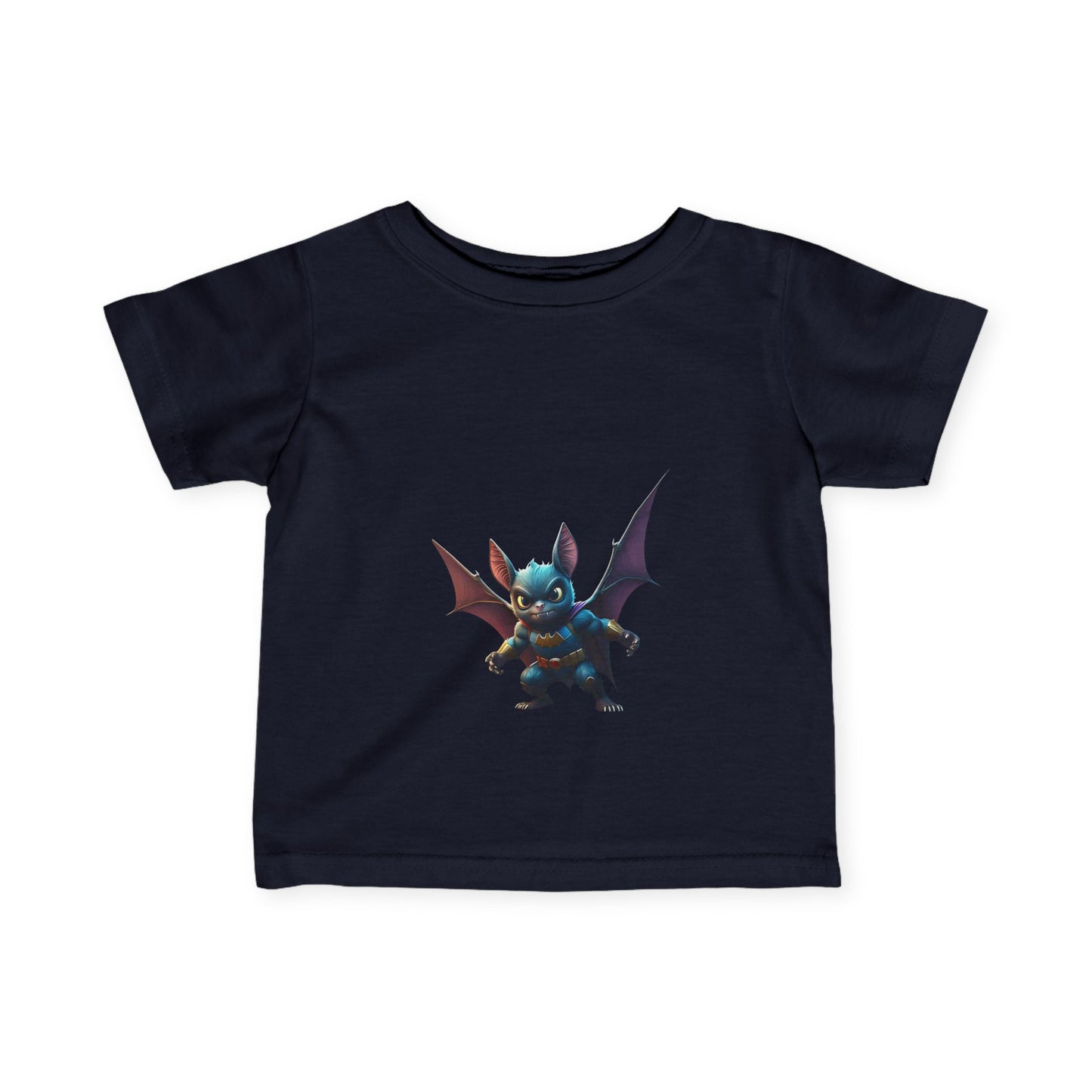 Cute Bat Man Super Hero Infant Tee for Playful Kids | Fun Graphic T-Shirt