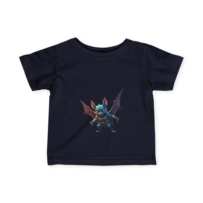 Cute Bat Man Super Hero Infant Tee for Playful Kids | Fun Graphic T-Shirt