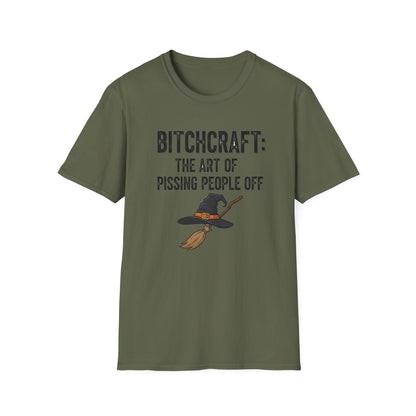Witchcraft Bitchcraft The Art Of Pissing People Off  Unisex T-Shirt | Magic Lover Gift, Halloween Apparel, Art of Spell Casting Tee, Mystical Fashion