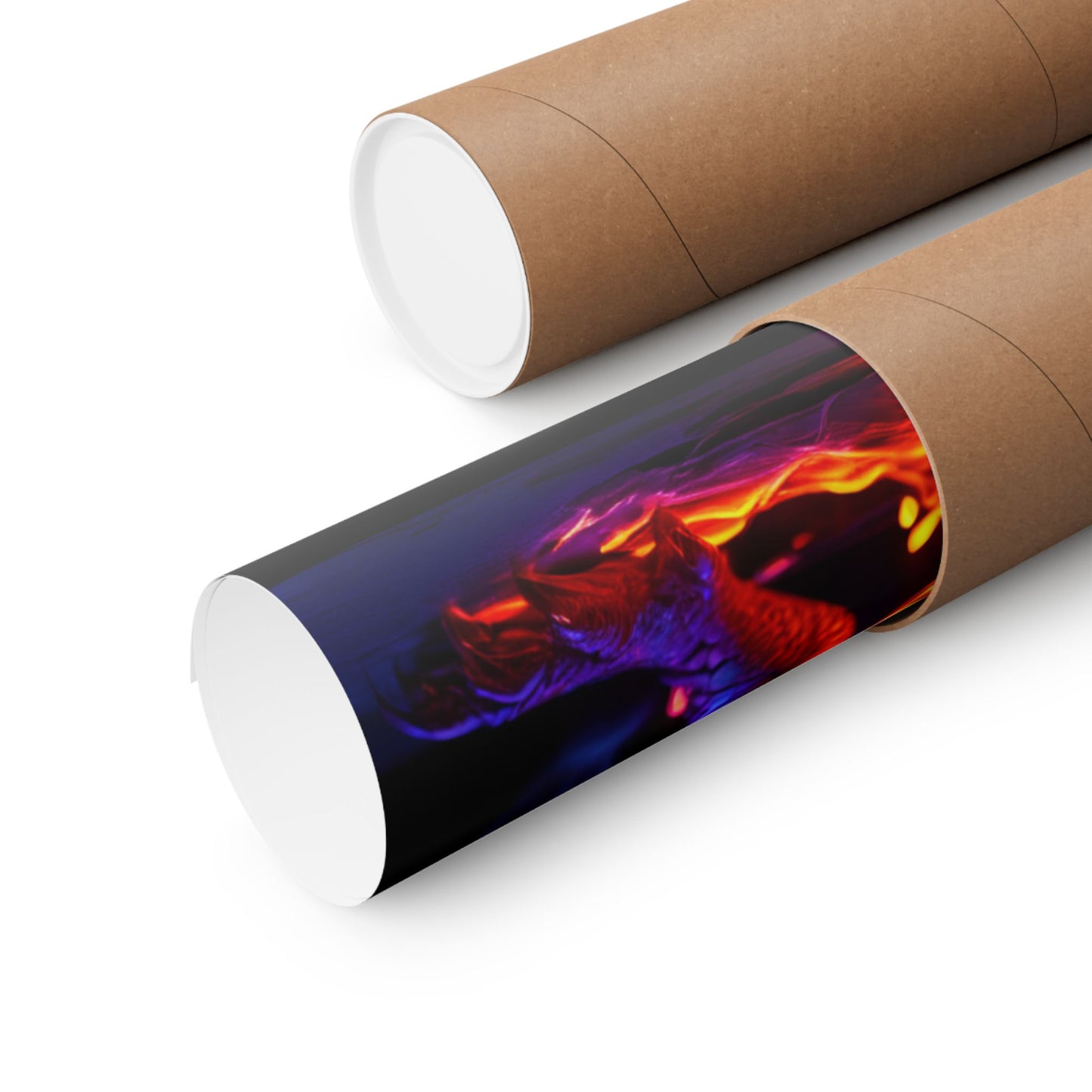 UV Black Light Reactive Neon Glow Dragon Matte Vertical Posters