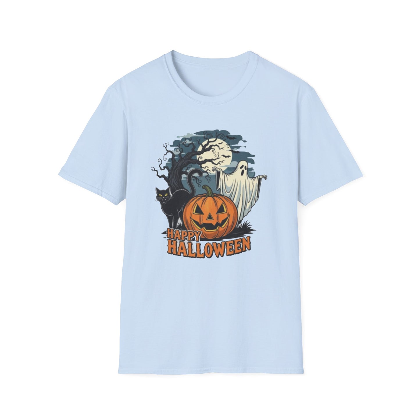 Halloween Graphic T-Shirt, Spooky Tee, Unisex Casual Wear, Fall Apparel, Ghost Pumpkin Shirt, Halloween Costume Top