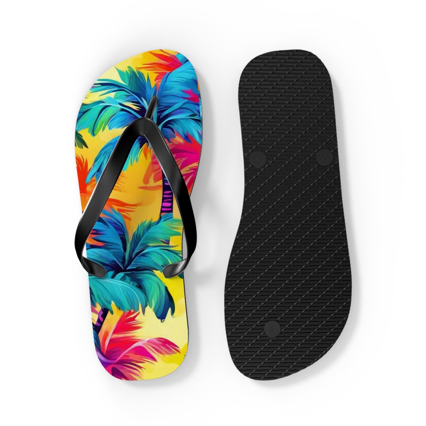 Rainbow Palm Flip Flops