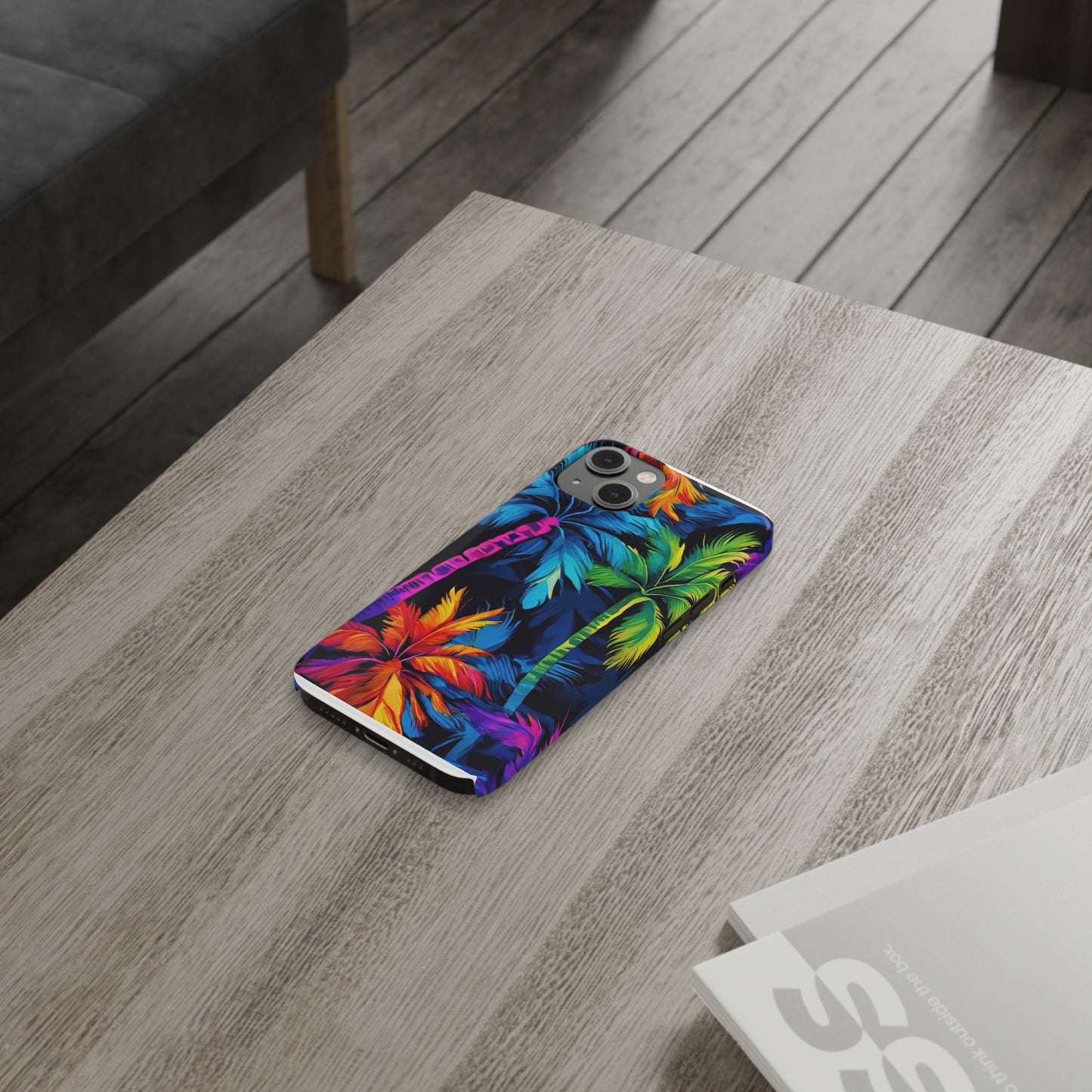 Dark Palm Slim Phone Cases