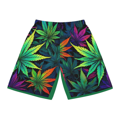 420 Happy Basketball Shorts (AOP)