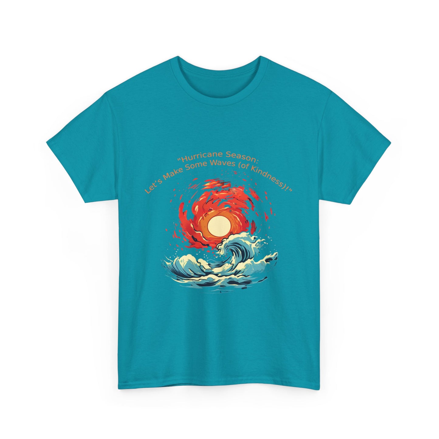 Unisex Heavy Cotton Tee - "Hurricane Season" Design for Beach Lovers & Ocean Enthusiasts