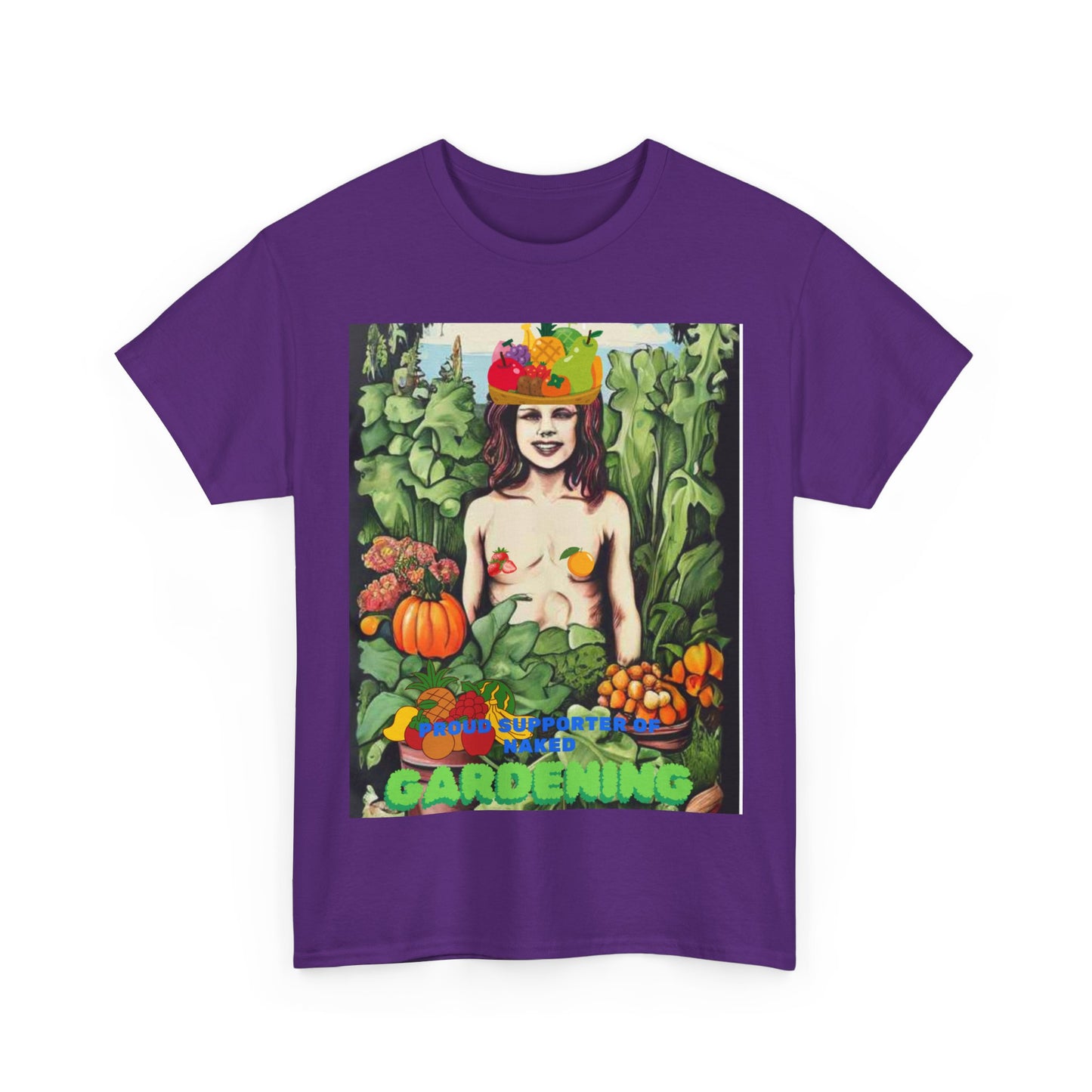 I Support Naked Gardening Unisex Heavy Cotton Tee