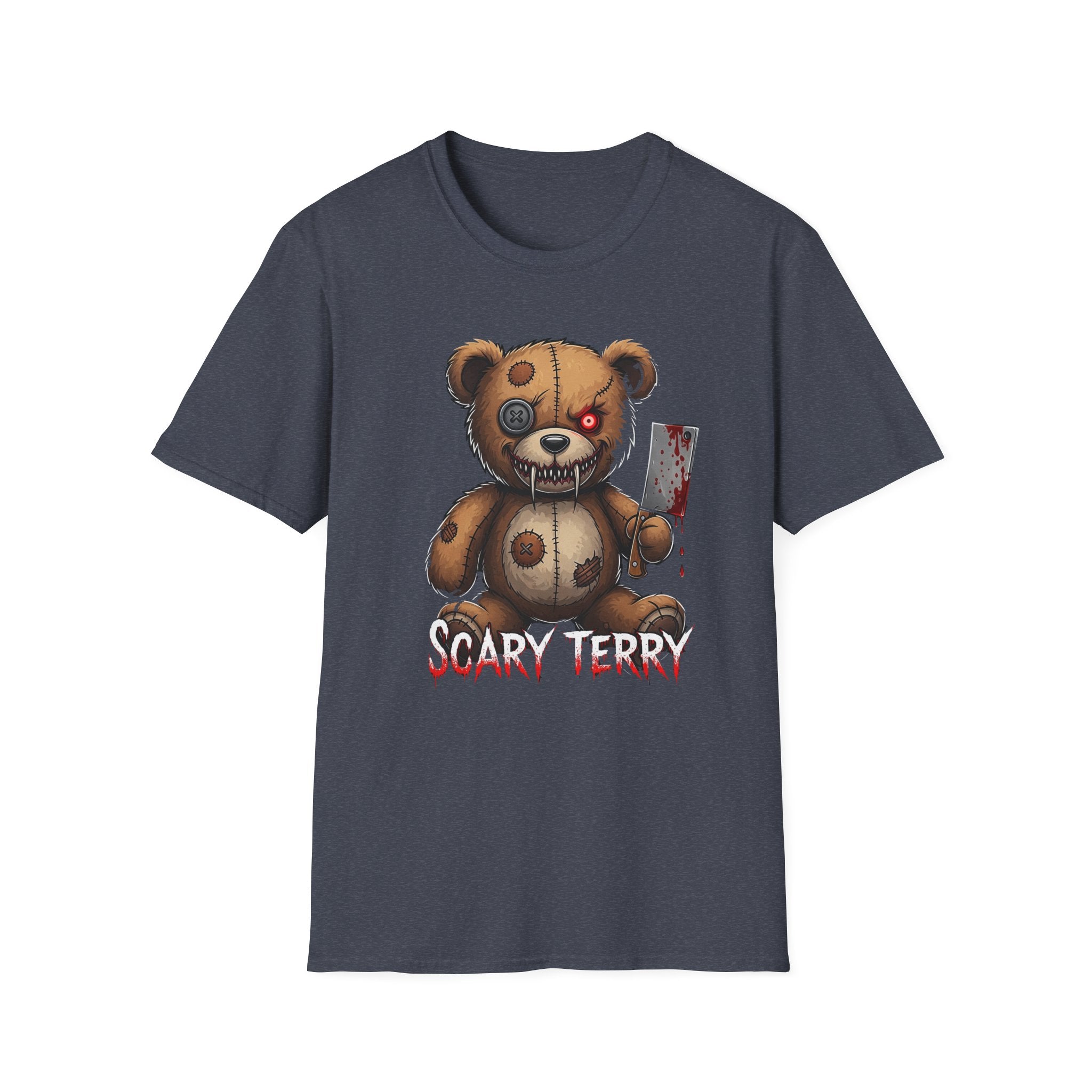 Scary Terry Unisex Softstyle T-Shirt, Funny Graphic Tee, Horror Shirt, Gift for Halloween, Casual Wear, Unique Gift
