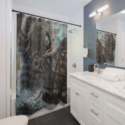 Cat Kraken Shower Curtains