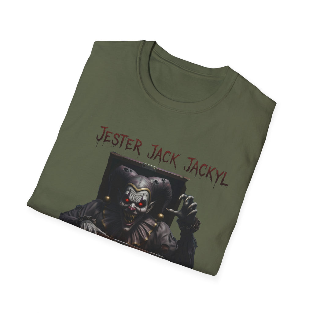 Jester Jack Jackyl Creepy Clown Graphic T-Shirt, Perfect for Halloween, Horror Fans, Scary Movie Night, Unisex Gift, Fun Adult Apparel