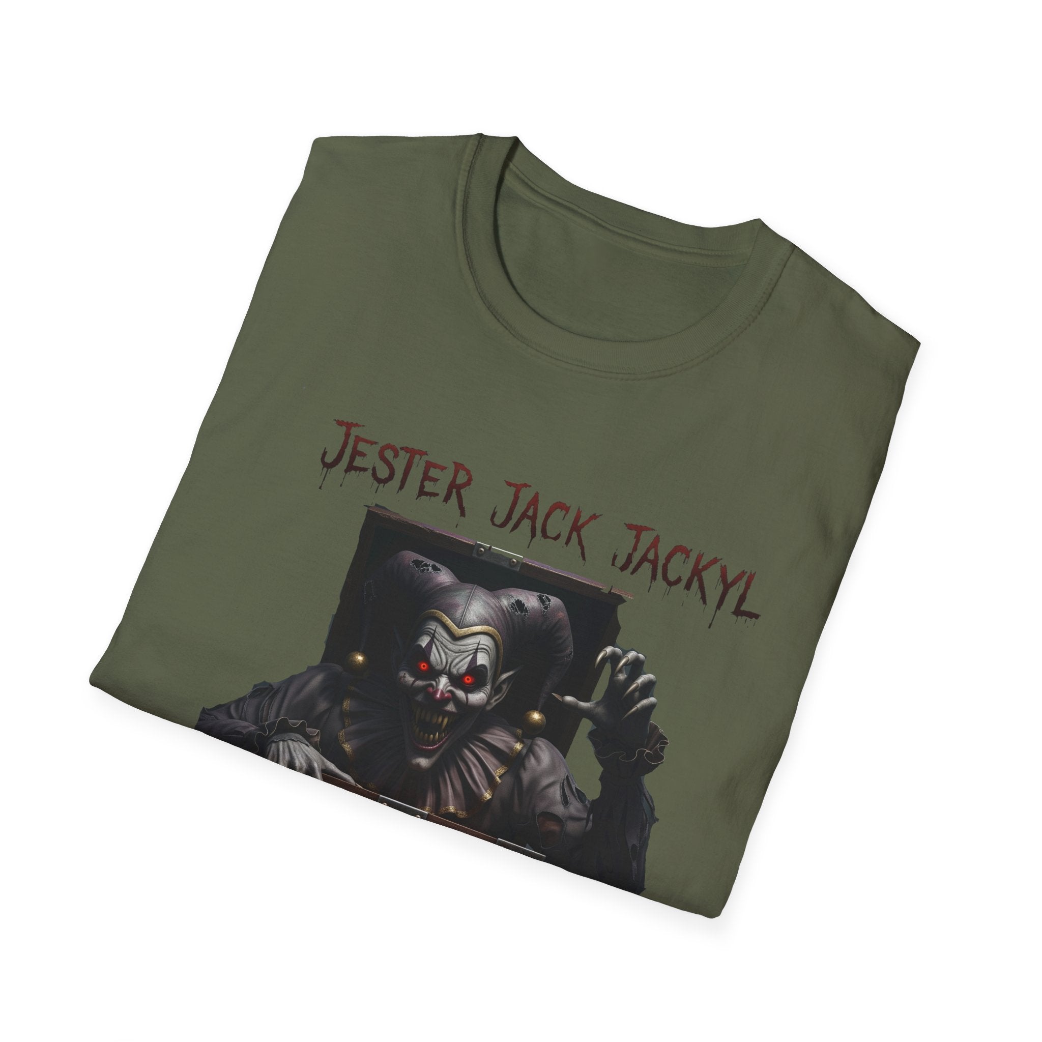 Jester Jack Jackyl Creepy Clown Graphic T-Shirt, Perfect for Halloween, Horror Fans, Scary Movie Night, Unisex Gift, Fun Adult Apparel