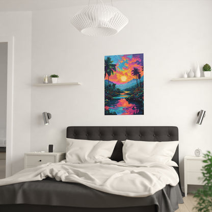 Paradise Sunset Satin Posters (210gsm)