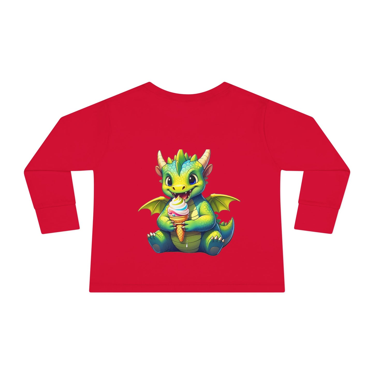 Cute Dragon Toddler Long Sleeve Tee - Perfect for Kids' Birthdays & Playtime