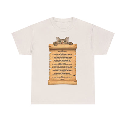 10 commandments Of A Cat Unisex Heavy Cotton Tee