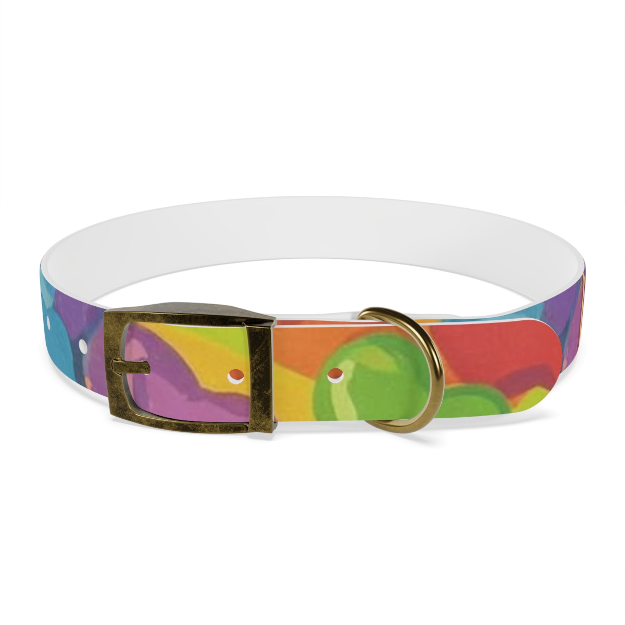 Vibrant Rainbow Dog Collar - Colorful Pet Accessory for Any Occasion