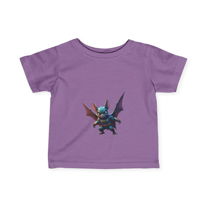 Cute Bat Man Super Hero Infant Tee for Playful Kids | Fun Graphic T-Shirt