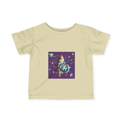 Cute Space-Themed Infant Tee - Adorable Baby Shirt for Young Explorers