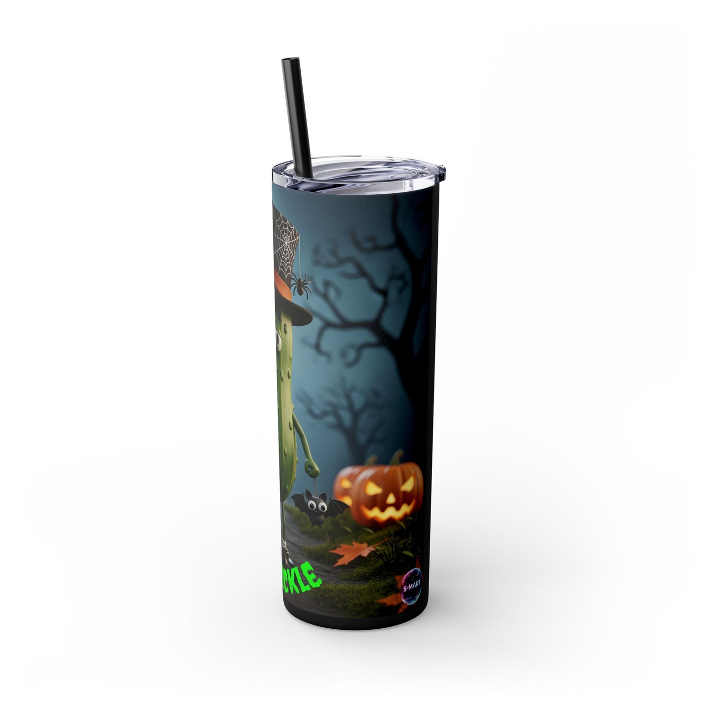 Halloween Mr. Pickle Tumbler, 20oz Skinny Tumbler with Straw, Fun for Parties, Trick or Treat, Kids Gift, Spooky Decor