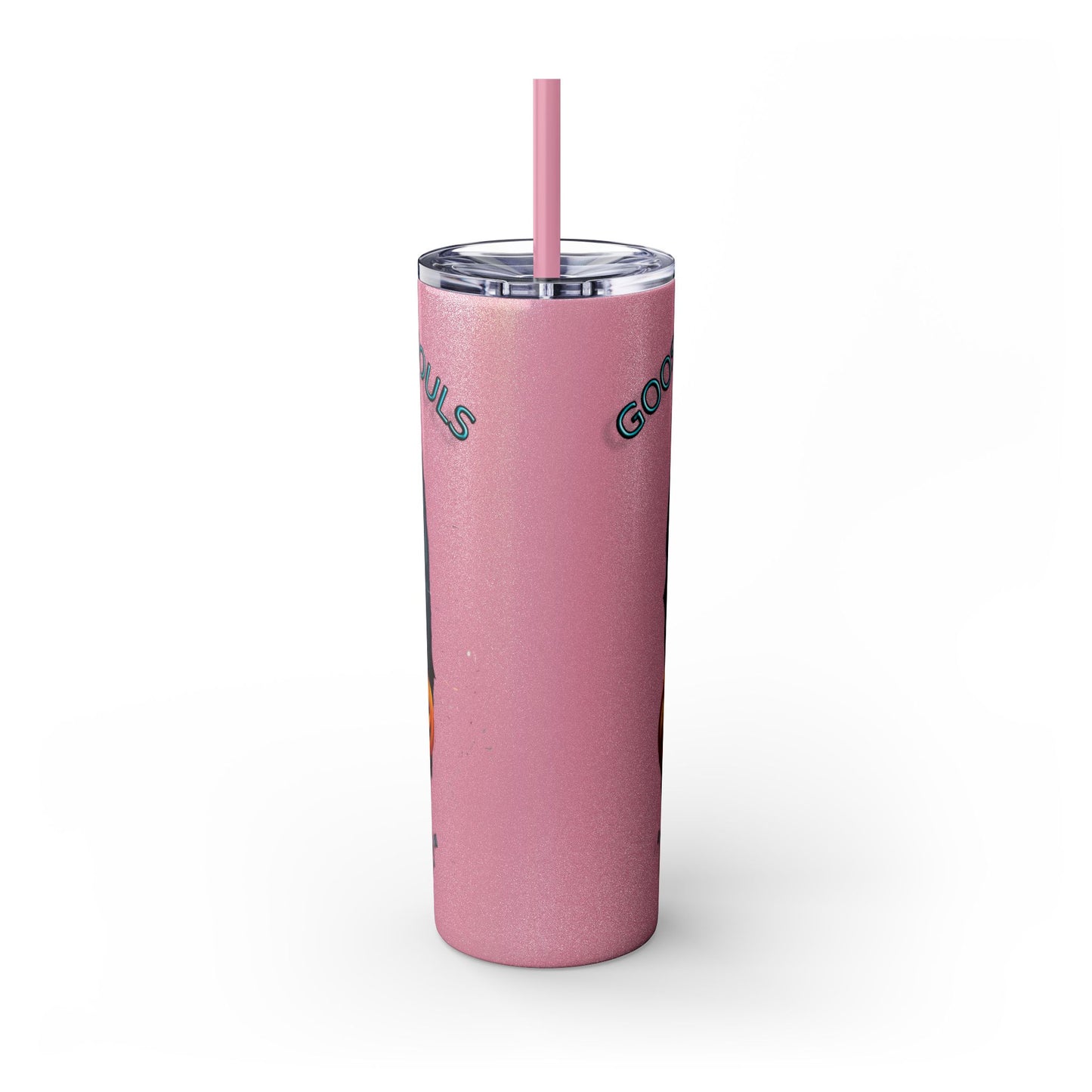 Goose Bumps And Ghouls Too Cute To Spook Skinny Tumbler with Straw, 20oz