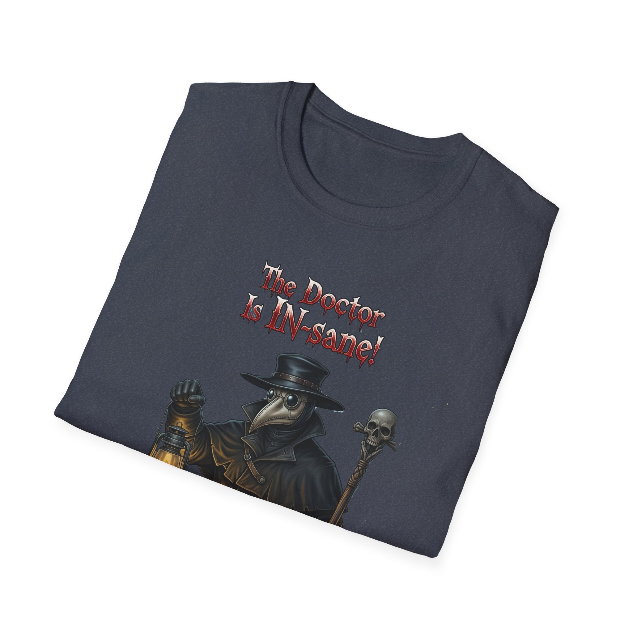 Gothic Plague In-sane Doctor T-Shirt, Unisex Softstyle Tee, Spooky Halloween Tee, Halloween Costume Shirt, Gift for Whovians, Dark Humor [...]