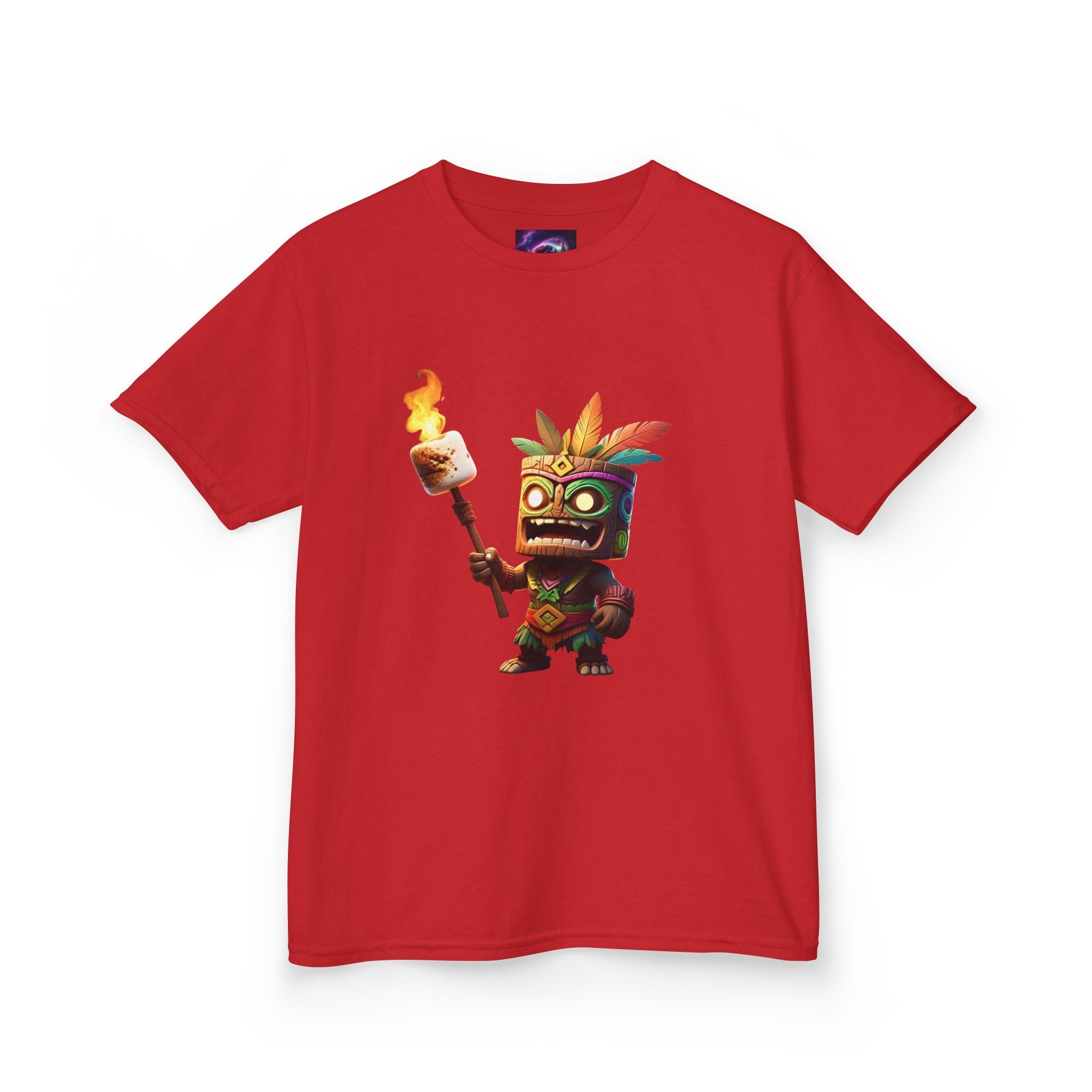 Kids Tiki Toasted Marshmallow Heavy Cotton Tee - Fun & Playful Design for Adventurous Kids