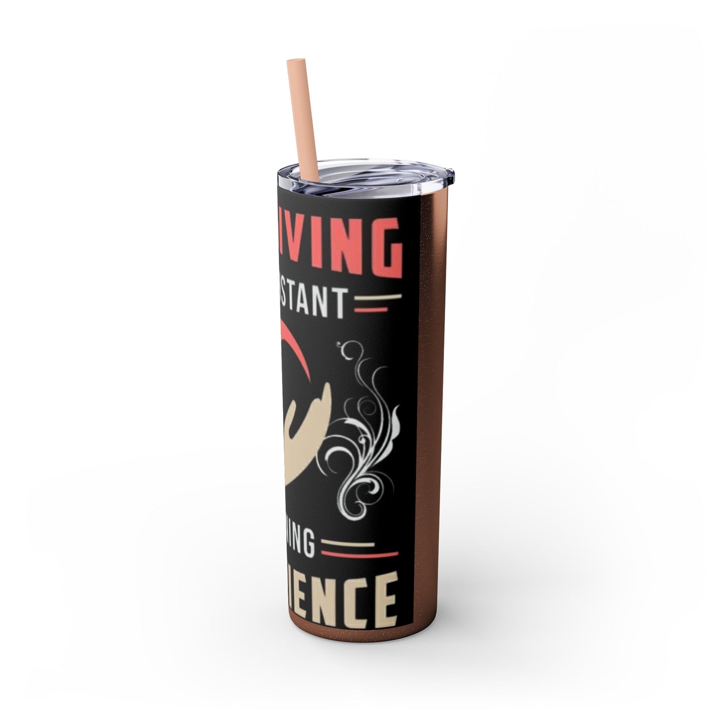 Care Giving Skinny Tumbler with Straw, 20oz