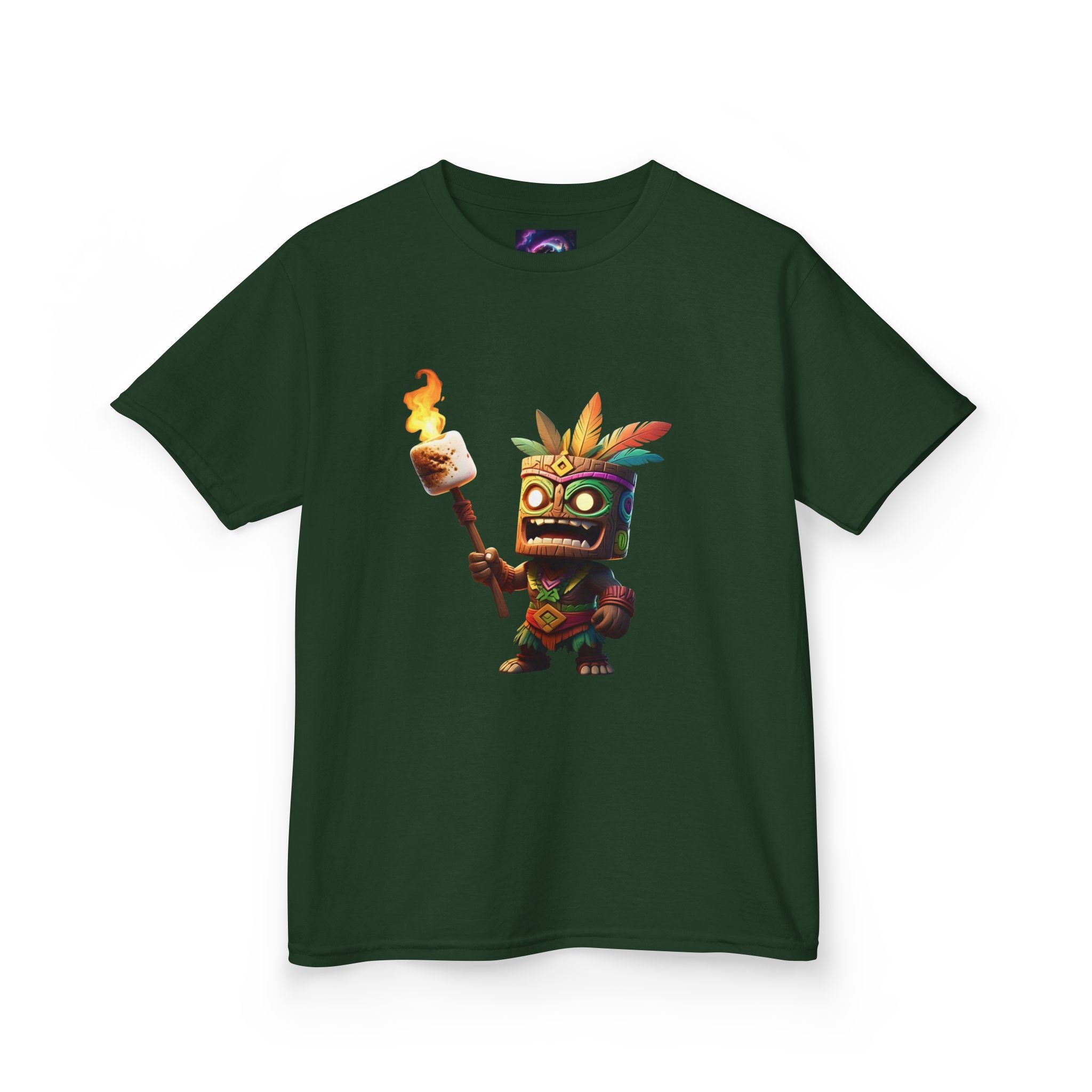 Kids Tiki Toasted Marshmallow Heavy Cotton Tee - Fun & Playful Design for Adventurous Kids