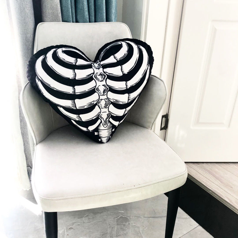 Alien Cushion Heart Peach Heart Living Room Skull Rack