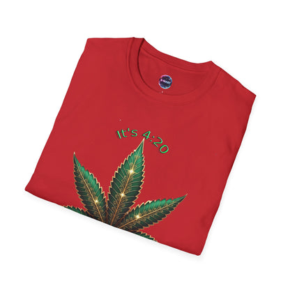 It's 420 Somewhere Vibes Unisex T-Shirt - Perfect for Cannabis Enthusiasts, Gifts, Festivals, Casual Wear, and Celebrations! - S-Mart Shop Smart Treasures