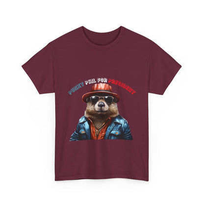 Punxy Phil For President Unisex Heavy Cotton Tee