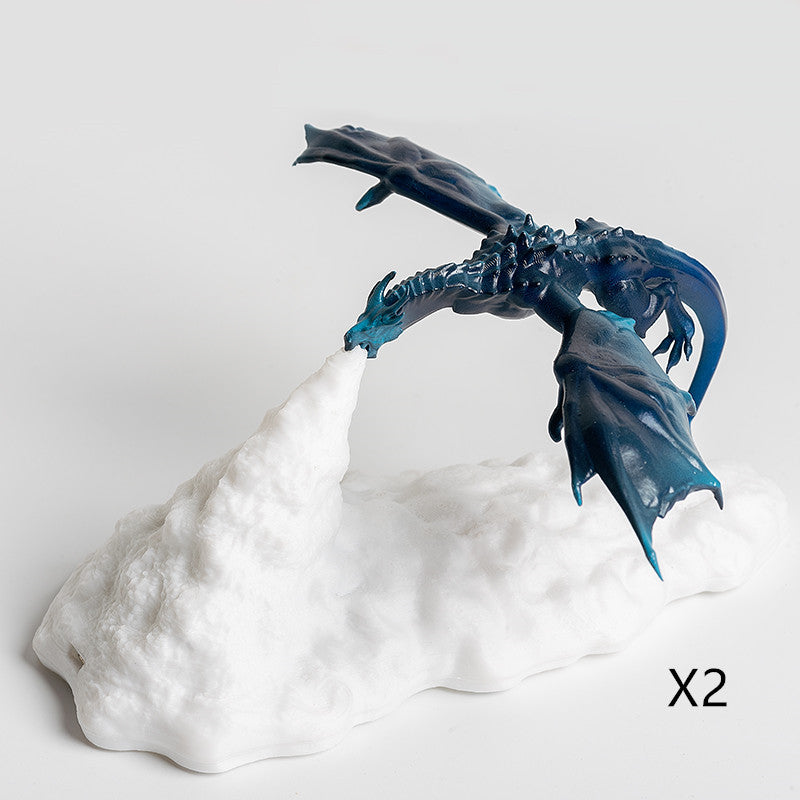 3D Printed USB LED Fire Breathing Dragon Lamp Decoration, makes a great Gift!