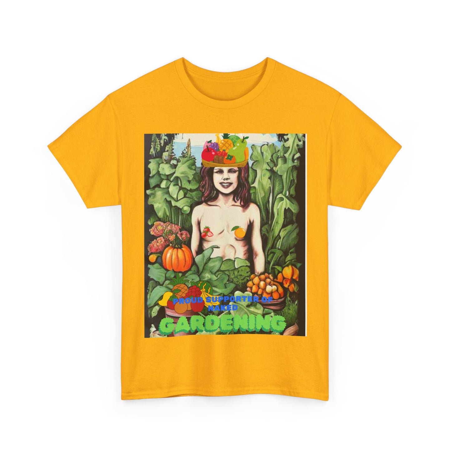 I Support Naked Gardening Unisex Heavy Cotton Tee