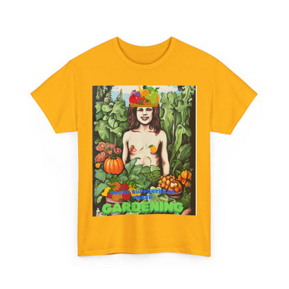 I Support Naked Gardening Unisex Heavy Cotton Tee