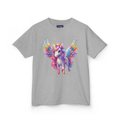 Colorful Unicorn Kids Heavy Cotton Tee - Fun & Whimsical Shirt for Magical Play