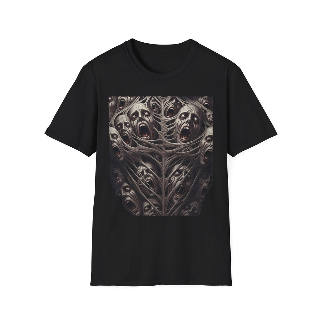 Gothic Horror Chest Of Lost Souls Nightmare T-Shirt, Unisex Softstyle Tee, Unique Graphic Shirt, Ideal for Halloween, Alternative Fashion, Edgy Gift Idea