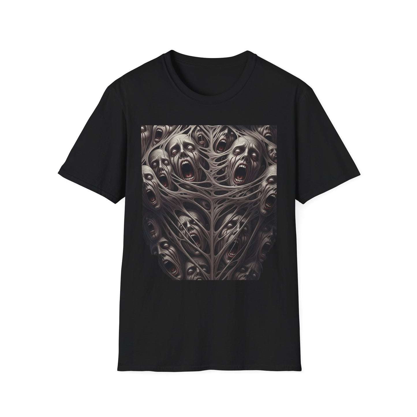 Gothic Horror Chest Of Lost Souls Nightmare T-Shirt, Unisex Softstyle Tee, Unique Graphic Shirt, Ideal for Halloween, Alternative Fashion, Edgy Gift Idea