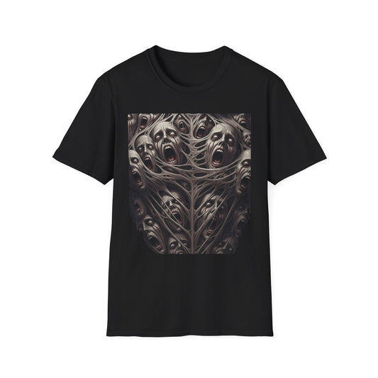 Gothic Horror Chest Of Lost Souls Nightmare T-Shirt, Unisex Softstyle Tee, Unique Graphic Shirt, Ideal for Halloween, Alternative Fashion, Edgy Gift Idea