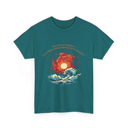 Unisex Heavy Cotton Tee - "Hurricane Season" Design for Beach Lovers & Ocean Enthusiasts