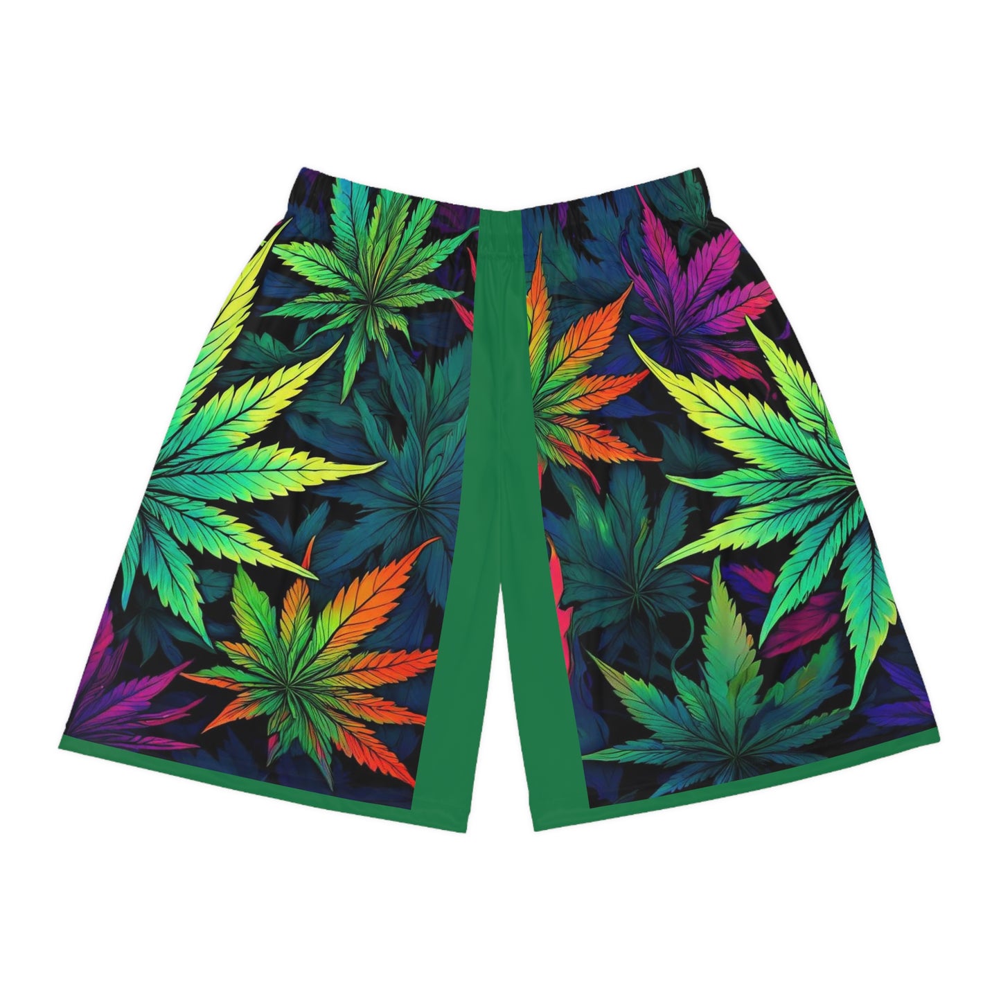 420 Happy Basketball Shorts (AOP)