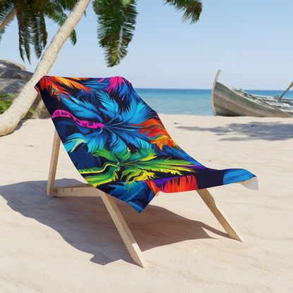 Dark Palm Beach Towel