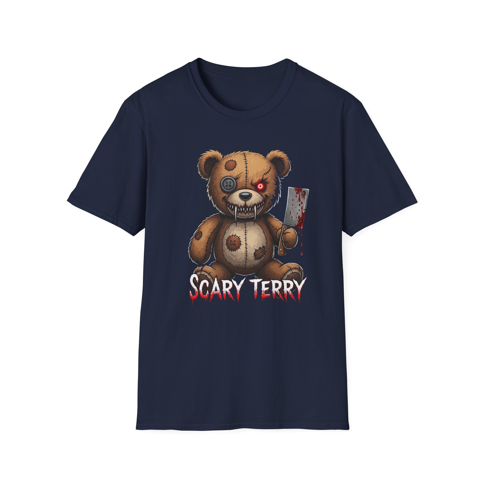 Scary Terry Unisex Softstyle T-Shirt, Funny Graphic Tee, Horror Shirt, Gift for Halloween, Casual Wear, Unique Gift