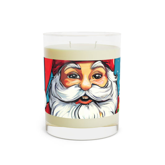 Festive Santa Scented Candle - 11oz Full Glass for Holiday Cheer