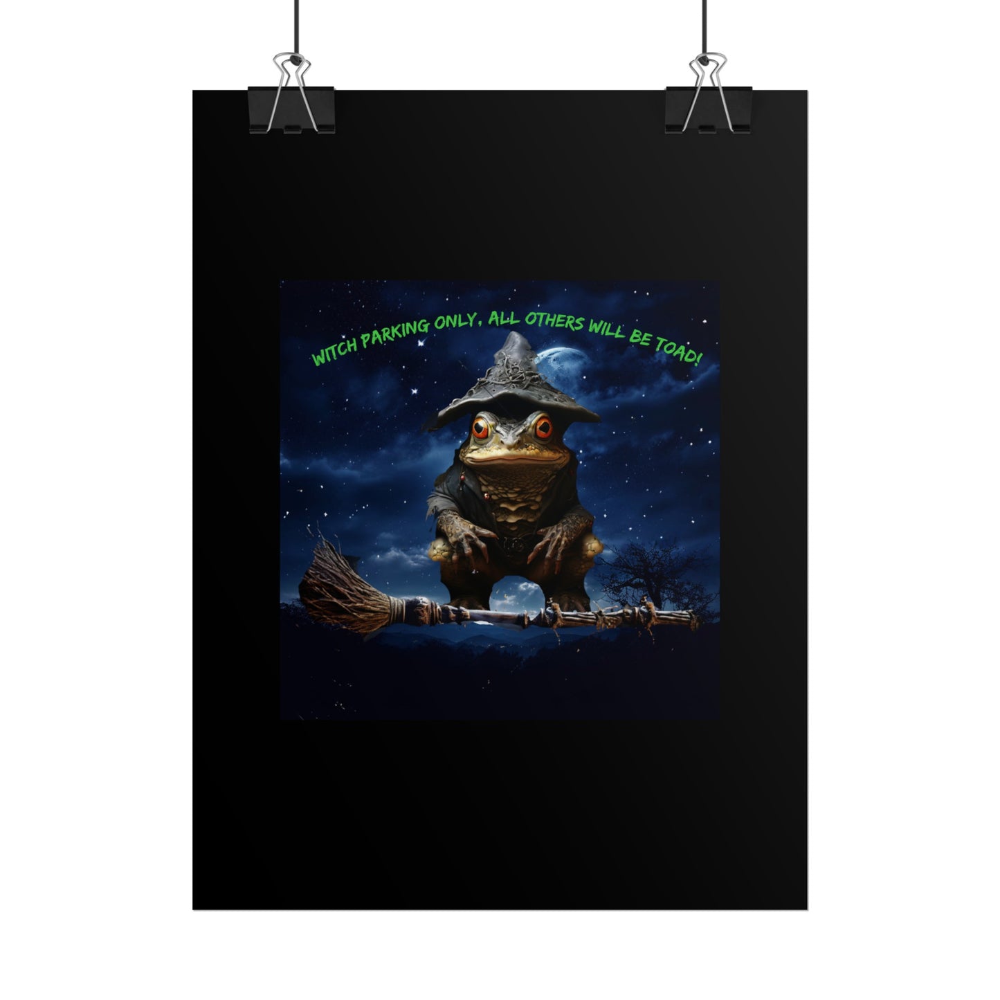 Witch Parking Only Toad Rolled Posters