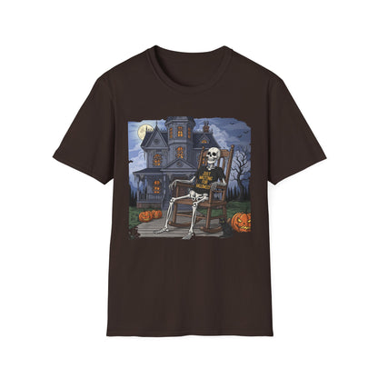 Just Waiting For Halloween Graphic Tee, Unisex Softstyle T-Shirt, Spooky Season Outfit, Perfect for Halloween Parties, Autumn Vibes, Casual Wear
