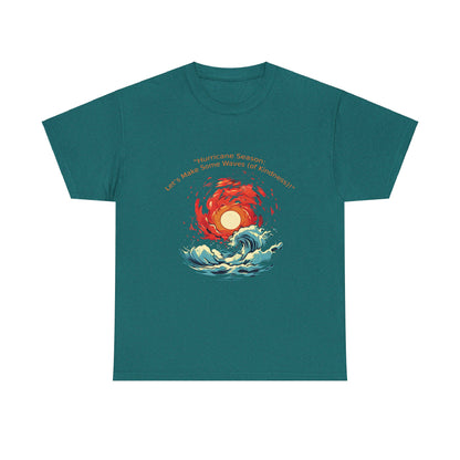 Unisex Heavy Cotton Tee - "Hurricane Season" Design for Beach Lovers & Ocean Enthusiasts