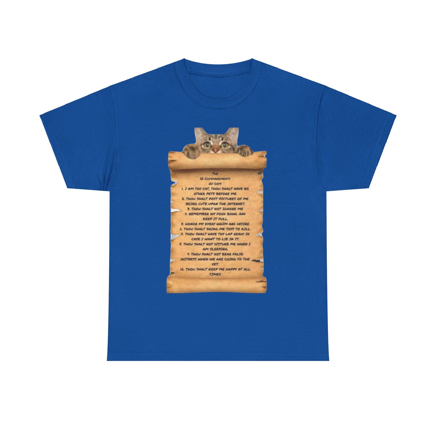 10 commandments Of A Cat Unisex Heavy Cotton Tee