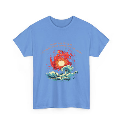 Unisex Heavy Cotton Tee - "Hurricane Season" Design for Beach Lovers & Ocean Enthusiasts