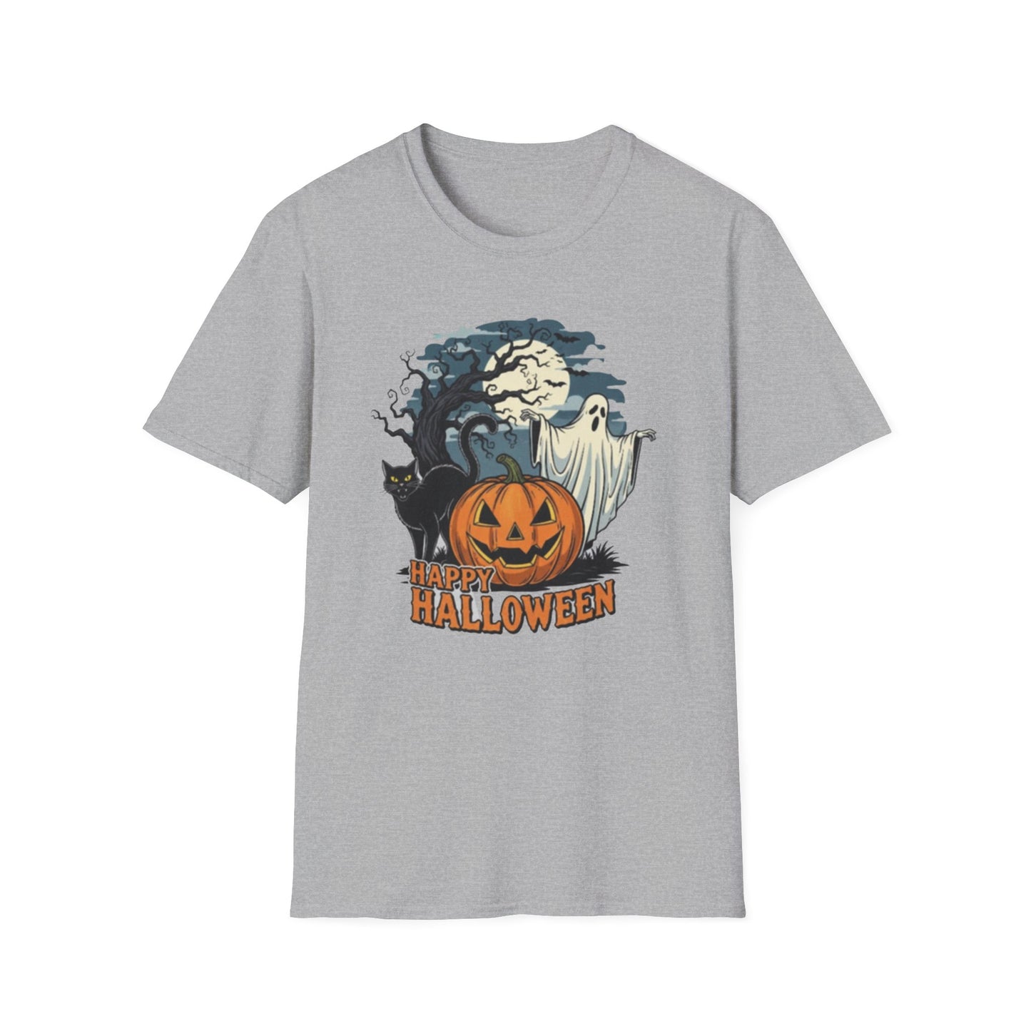 Halloween Graphic T-Shirt, Spooky Tee, Unisex Casual Wear, Fall Apparel, Ghost Pumpkin Shirt, Halloween Costume Top